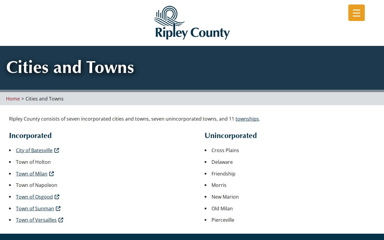 Ripley County cities linked to local court docket routes