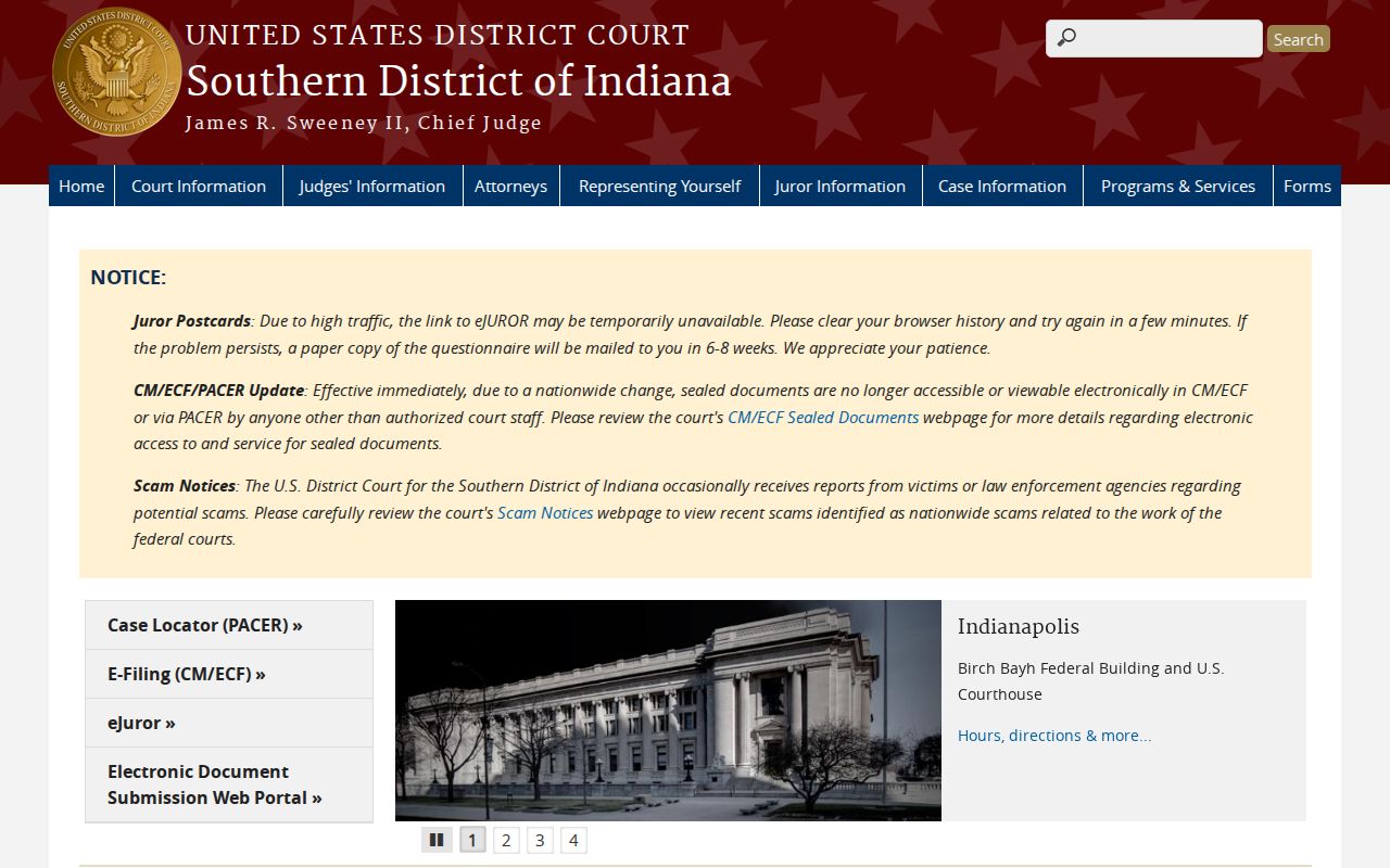 Milan court docket Southern District federal boundary