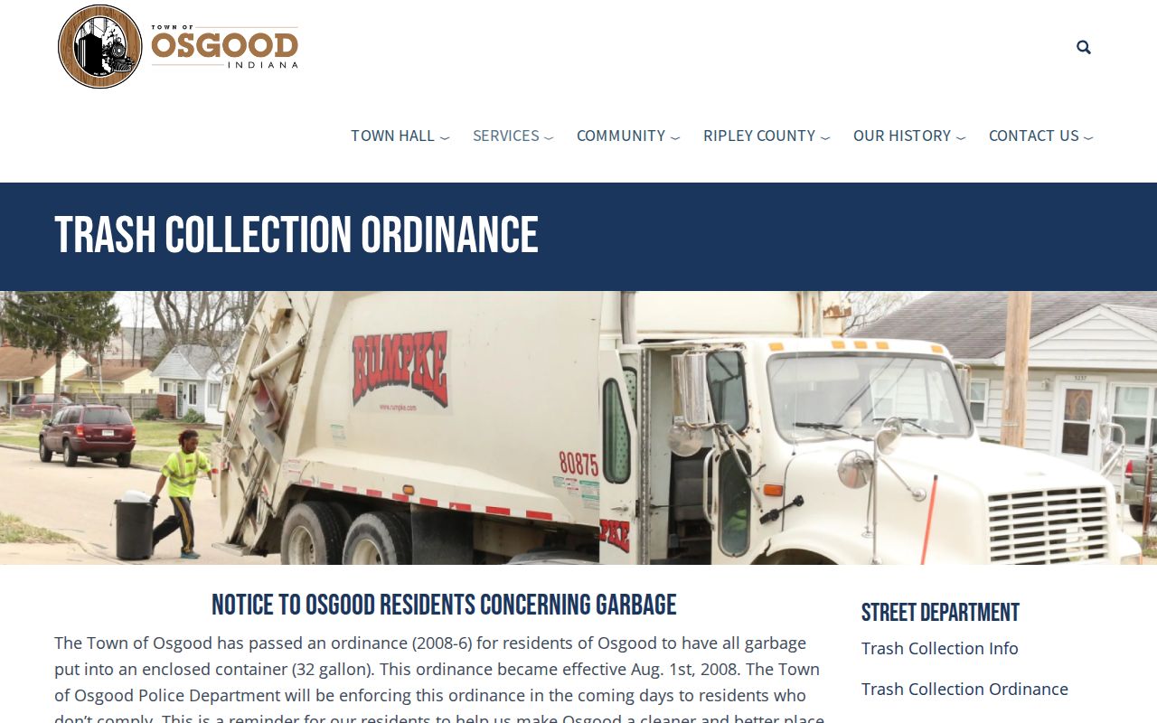 Osgood court docket ordinance enforcement route